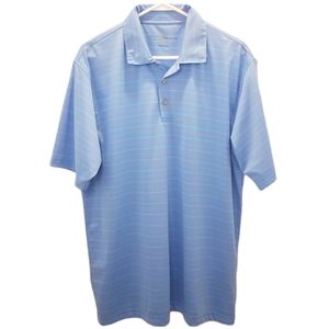 TC Tournament Collection Men's Polo Large Blue Short Sleeve Golf Shirt Top